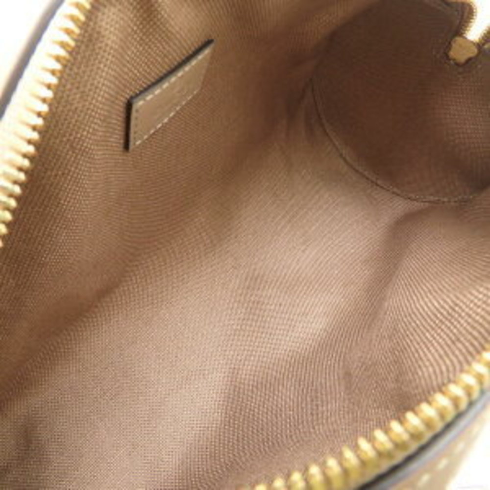 Gucci GG Shadow Black Shoulder Bag Leather Toile Taupe - Picture 6 of 9